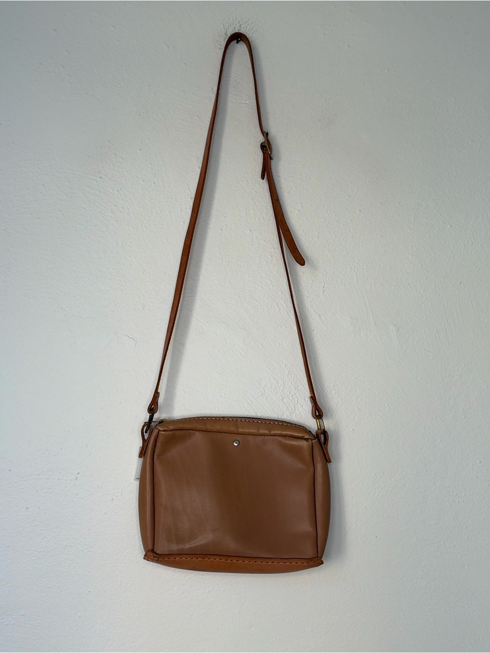 Recycled Leather Crossbody Bag - Sleek Everyday Style